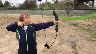 Banshee compound bow target practice