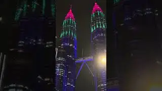 KLCC | Petronas Twin Tower - Pink, Green & Blue 