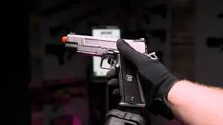 EMG SAI 2011 DS Full Auto GBB Pistol with Drum Mag Demo