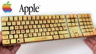 Yellowed Apple Keyboard Restoration - Yellowed Plastic Retrobright