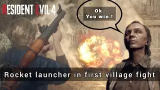What if we use infinite rocket launcher 🚀 in Resident evil 4 starting village fight