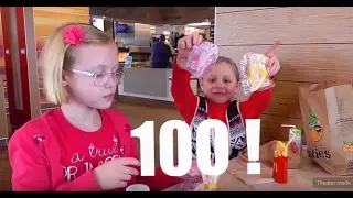 100  ПОДПИСЧИКОВ ! Празднуем в Макдональдсе Хэппи Мил ЮНЫЕ ТИТАНЫ ВПЕРЕД и СВИТ ХАРТ