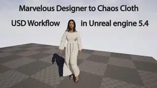 marvelous designer to chaos cloth unreal engine 5.4 - USD Workflow in 4 steps
