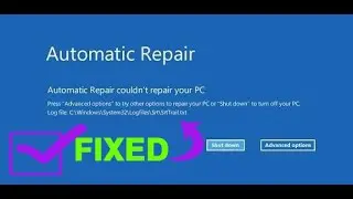 How to fix Automatic repair Loop in windows 10 | start up repair couldn’t repair your PC