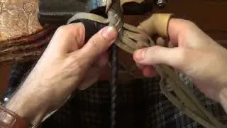 Weaving on the Cone of the Whip ((how to remove stripes)) My version!!!