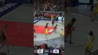 Caitlin Clark perimeter steal leads to a transition basket