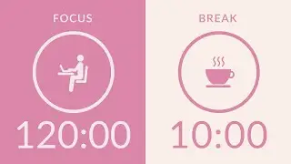 120/10 Pomodoro Timer with Pink Noise 🎧 6-Hour Study with Me for Deep Focus & ADHD ✨