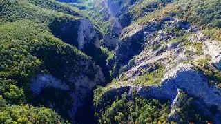 Takeoff! Aerial view of most beautiful places in Crimea - Big Canyon