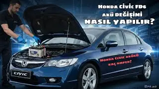 Honda Civic fd6 (2006) 45 Amper Akü Değişimi Nasıl Yapılır?  #akü #honda #fgakü