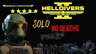 SOLO No Deaths Helldive Difficulty - Automaton 'Sabotage Air Base' Mission (HellDivers 2)