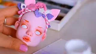 🌺Dool « Floral Rain» Face painting dolls/Роспись лица куклы🌺