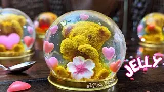 El POSTRE más lindo 💕ESFERAS DE GELATINA Ositos y Corazones #valentinesday #jelly #postres #dessert