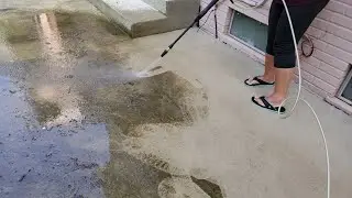 Power Washing My Backyard. Oddly Satisfying Pressure Washer.