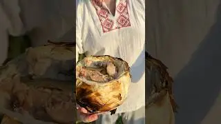 Капустный кочан с мясом и овощами запеченный в углях 🔥