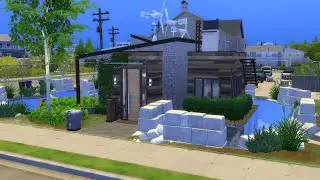 Sims 4 Speed Build - Modern Quarry Eco Home - Schnuck Shell Challenge