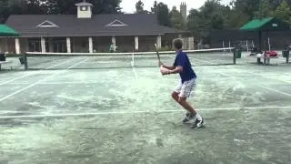 Pierce Rollins age 14 on the dirt with Han