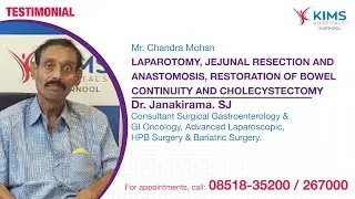Laparotomy, Jejunal Resection and Anastomosis, Restoration of Bowel Continuity  and Cholecystectomy