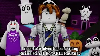 NEW COOL UNDERTALE TOWER DEFENCE GAME!!! Undertale Adventures Beating Ruins Final Act (All Routes)