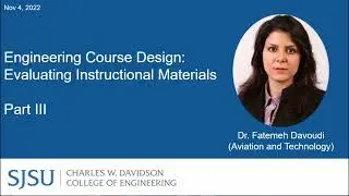 Engineering Course Design Series 3-3: Evaluating Instructional Materials