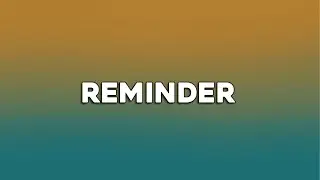 The Weeknd - Reminder (Lyrics)