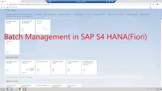 Batch Management in SAP S4 HANA using FIORI