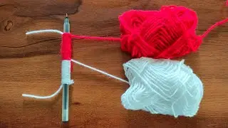 Amazing Trick with Pen - Easy Woolen Flower Craft Idea