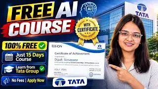 🔥TATA Free AI Course + Certificate in just 15 Days | FREE AI Prompt Engineer Course | Don't Miss