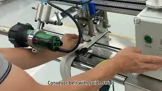 How to add guide strips to food conveyor belt？
