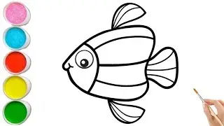 Learn to Draw and Paint a Fish 🐟🐠 | Fun and Easy Tutorial for Kids