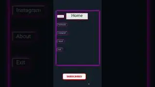 Use Only Cssanimation & Html//Navigationmenu Bar #shorts #css #animation