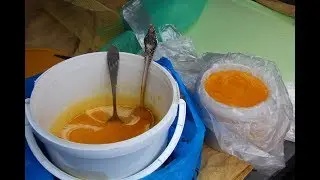 What's left of candy and honey? | The result of winter feeding