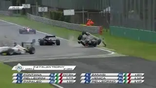 Italian F2 Trophy 2016 at Monza, Massive crash for G.Venica
