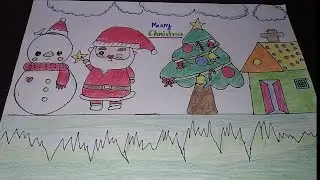 #Drawing🤩 #Christmas❣️❣️ #SJ Drawing Academy❤#How to make Christmas drawing