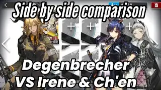 [Arknights WIP] Degenbrecher S3 VS Irene & Ch'en S3 Side By Side Comparison (Fully Maxed & Moduled)
