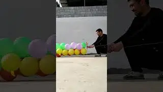 Reaction Balloons #balloons #breaking #experiment