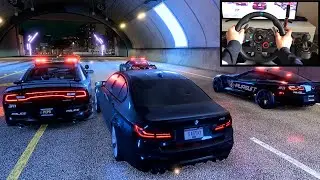 NFS HEAT Police Chase BMW M5 F90 - Logitech G29 gameplay
