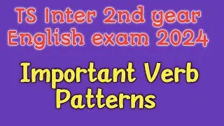 Important Verb Patterns