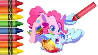 Rainbow Dash Pinkie Pie Spike My Little Pony Coloring Book Friendship Game for Kids