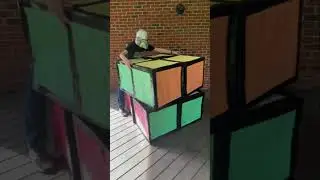 4 ft. Tall RUBIK’S CUBE?!?? #shorts #rubikscube #diycrafts