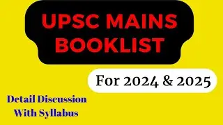 UPSC 2025 Mains Booklist | UPSC Booklist 2024 #upsc2025 #upscinsight