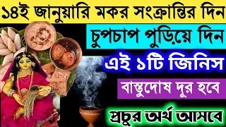 কাল বুধবার পৌষ সংক্রান্তির দিন চুপচাপ পুড়িয়ে দিন এটি,নতুন বছরে বাস্তু দোষ দূর হবে প্রচুর অর্থ আসবে