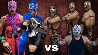 TUROK, TUROK JR, MALDICIÓN Y ÚNICO JR vs MAGNIFICO, PRINCIPE FUGAZ, LA MONJA Y ROBIN