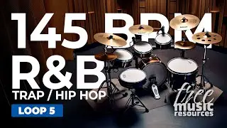 🔥 USE THIS FREE DRUM LOOP! Trap/R&B DRUM LOOP #5 (145 BPM)! 🔥 (Download WAV 48-24)