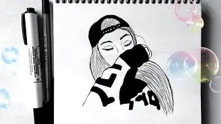 КАК НАРИСОВАТЬ ДЕВОЧКУ TUMBLR ♥ HOW TO DRAW A TUMBLR GIRL ♥ CUTE DRAWINGS