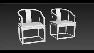№123 Chinese chair modeling tutorial