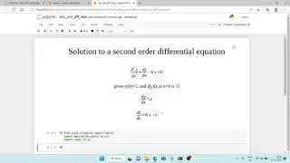 Second Order Differential Equation Using Python
