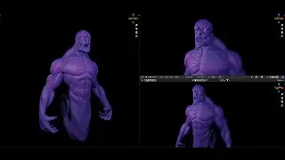 Concept Monster Character Sculpting -- (Blender Timelapse)