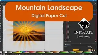 Inkscape 1.3 - Mountain Landscape Digital Paper Cut - Follow Along Tutorial