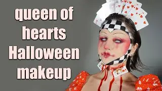 queen of hearts Halloween makeup tutorial