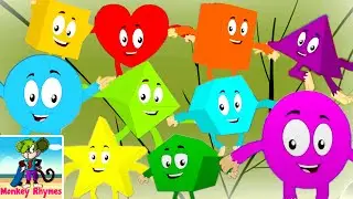 Ten Little Shapes | Shapes Song | Learn Shapes | Nursery Rhymes and Kids Songs